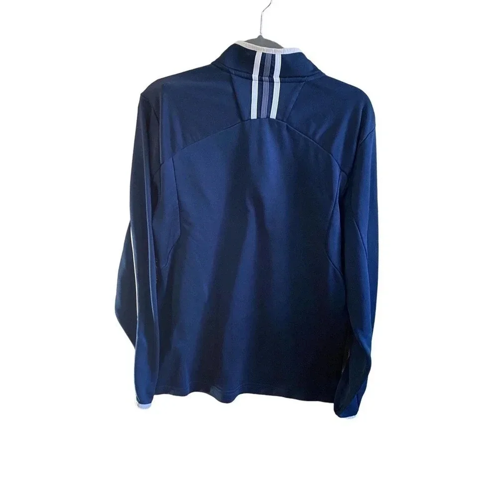 Adidas Climate Golf Pull Over Mens Long Sleeve Size Small Blue White Athletic
